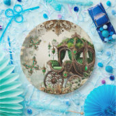 Betoverde Mos & Maanlicht Sprookjes Carriage Decor Papieren Bordje (Feest)