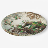 Betoverde Mos & Maanlicht Sprookjes Carriage Decor Papieren Bordje (Gekanteld)