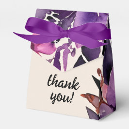 Betoverde Paarse + Oranje Bloemen Halloween bruilo Bedankdoosjes