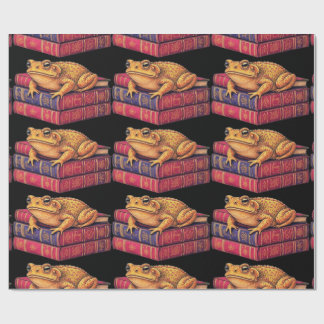 Betoverde pad op oude boeken - unieke kunst cadeaupapier