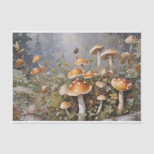Betoverde Paddestoelbos Decoupage Tissuepapier (Voorkant)
