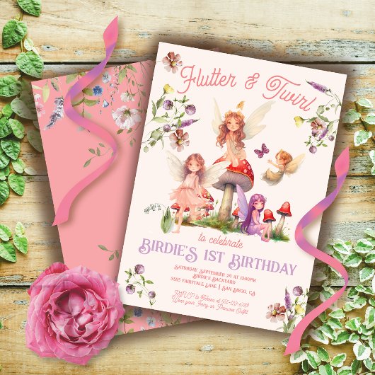 Betoverde Pixie Fairy Prinses Verjaardagsfeest Kaart