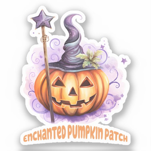 Betoverde pompoen patch sticker (Voorkant)