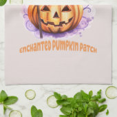 Betoverde pompoen patch theedoek (Gevouwen)