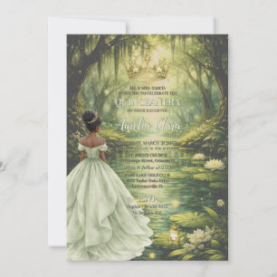 Betoverde Prinses & Kikker Sprookje Quinceañera  Kaart