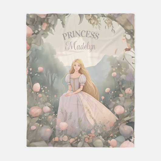 Betoverde Rapunzel Prinses Fleece Deken (Voorkant)