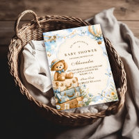 Betoverde reizende teddybeer baby shower