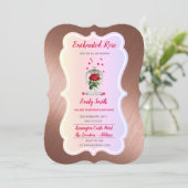 Betoverde Roos Verjaardagsuitnodiging Sprookje Kaart (Staand voorkant)