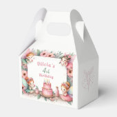 Betoverde Roze Sprookjestuin - Verjaardag Bedankdoosjes (Achterkant)