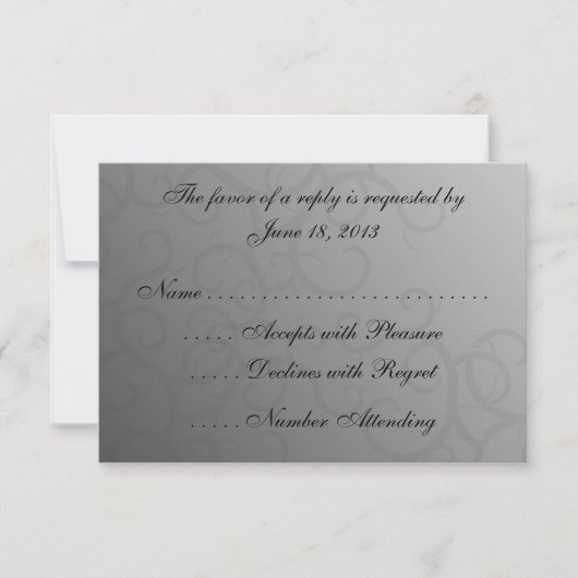 Betoverde Rozen RSVP-kaarten RSVP Kaartje (Voorkant)