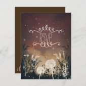 Betoverde Rustieke Nachtelijke Hemel Sterren & Geb Uitnodiging Briefkaart (Voorkant / Achterkant)