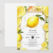 Betoverde Schattigee Lemon Verjaardag Kaart (Voorkant / Achterkant)