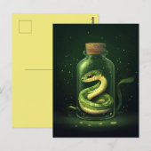 Betoverde slang in een glazen pot briefkaart (Voorkant / Achterkant)