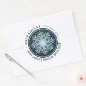 Betoverde Sneeuwvlok Stempel Sticker (Envelop)