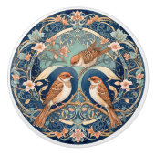 Betoverde Sparrow Serenade Keramische Knob Pull Knop (Voorkant)