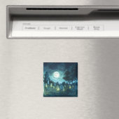 Betoverde spookachtige begraafplaats magneet (Insitu (Vaatwasser))