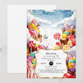 Betoverde Sprinkle Candyland Verjaardag Kaart (Voorkant / Achterkant)