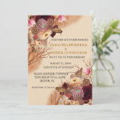 Betoverde sprookjesachtige Boho Wildflower bruilof Kaart (Staand voorkant)