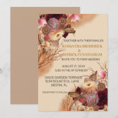 Betoverde sprookjesachtige Boho Wildflower bruilof Kaart (Voorkant / Achterkant)