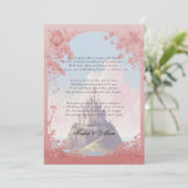 Betoverde sprookjesgedicht bruiloft kaart (Staand voorkant)