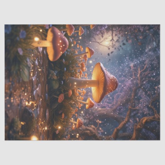 Betoverde Sprookjespaddenstoelen Tissuepapier (Voorkant)