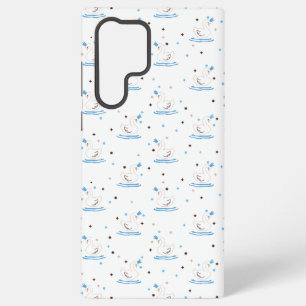 Betoverde Swan Lake Fairy Tale Crowned Swan Samsung Galaxy Hoesje