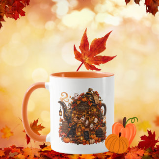 Betoverde Theepot Café Spoken Zwarte Kat Herfst Mok