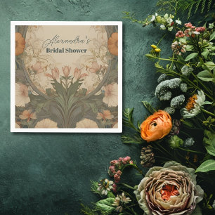 Betoverde tuin Art Nouveau Bruidsdouche Servet