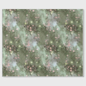 Betoverde tuin Bloemen Patroon Roze ID1163 Cadeaupapier (Vlak)