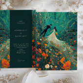 Betoverde tuin bruiloft kaart