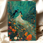 Betoverde tuin bruiloft kaart