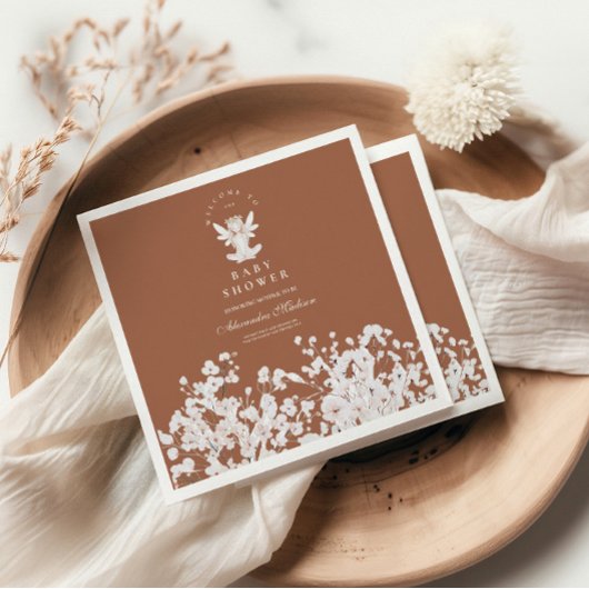 Betoverde tuin Fairy Wildflower Baby shower Servet