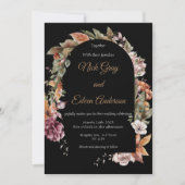 Betoverde tuin herfst Boho bruiloft uitnodiging (Voorkant)