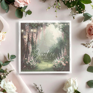 Betoverde tuin Sweet 16 Pink ID1163 Servet