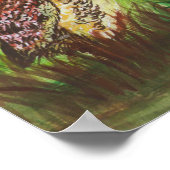 Betoverde uil Waterverf Art Poster (Hoek)