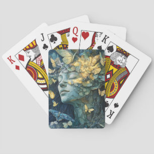 Betoverde Vlinder Bosgodin (4) Pokerkaarten
