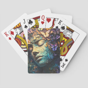 Betoverde Vlinder Bosgodin (7) Pokerkaarten