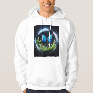Betoverde Vlinder in een Futuristische Glazen Koep Hoodie