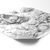 Betoverde vlinder kleur pagina poster (Hoek)