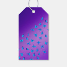 Betoverde Vlinders Paarse Cadeautags