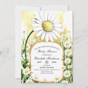 Betoverde Waterverf Daisy Baby shower Kaart