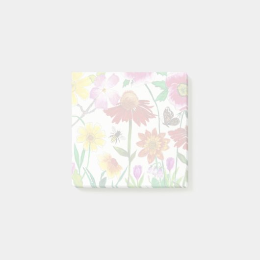 Betoverde Weide Wildbloem Kunst Plaknotities Post-it® Notes (Voorkant)