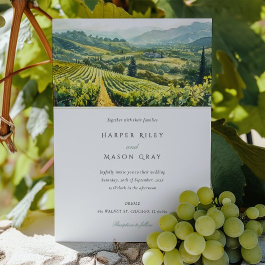 Betoverde wijngaard Napa Valley bruiloft Kaart