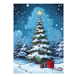 Betoverde Winter Eve Foto Afdruk