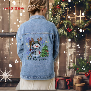 Betoverde Winter Wonderland Kerst Denim Jas Jacket