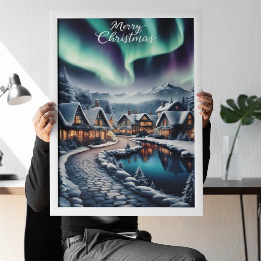 Betoverde Winter Wonderland Kerstmis Poster