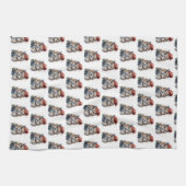 betoverde winteruil theedoek (Horizontaal)