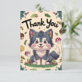 Betoverde  wolf bedankkaart (Staand voorkant)