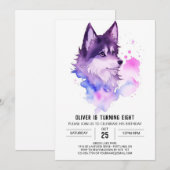 Betoverde Wolf's Howling Verjaardag Kaart (Voorkant / Achterkant)