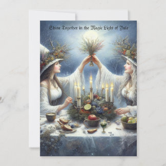 Betoverde Yuletide Viering Plat Kerstkaart